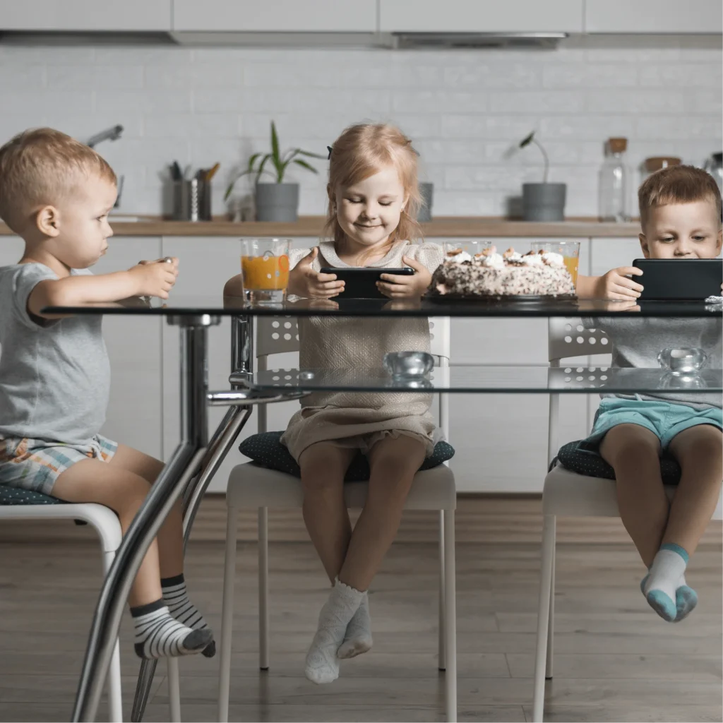 Glazen tafel kinderen